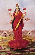 Raja Ravi Varma Goddess Lakshmi oil painting reproduction